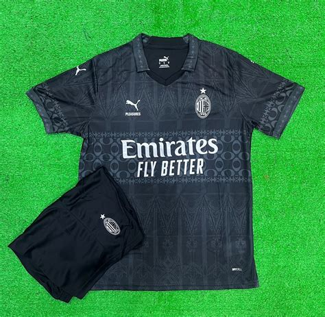 Ac Milan 4th Kit 2324 Black Jersey Nation