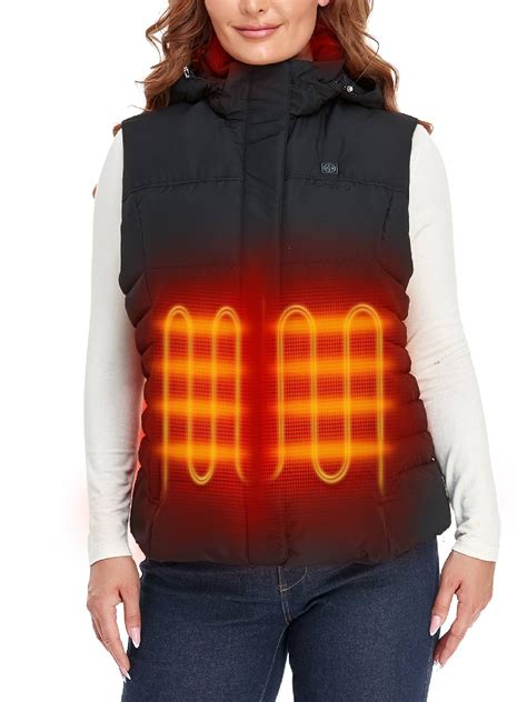 Ororo Cold Weather Women S Heated Down Vest Slim Fit With Detachable