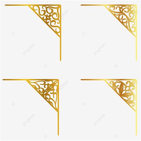 Corner Luxury Frame Vector Hd Images Luxury Golden Vintage Corner