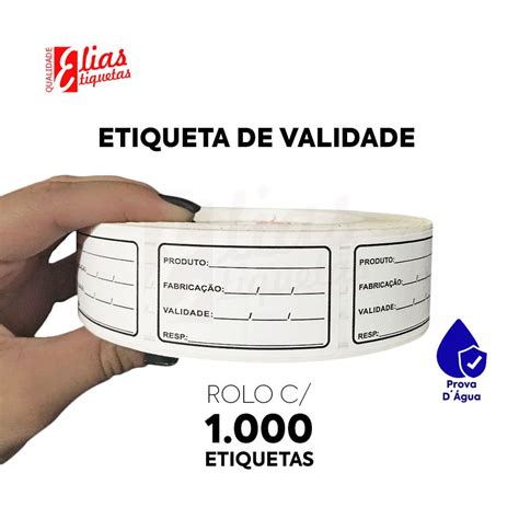 Etiqueta de Validade Fabricação para Alimentos Congelados Anvisa