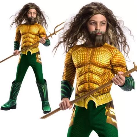 AQUAMAN COSTUME DE Luxe Superhéros Bd Livre Déguisement Costume Garçon