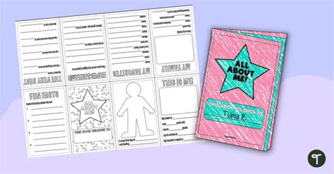 All About Me Book One Pager Template Teach Starter