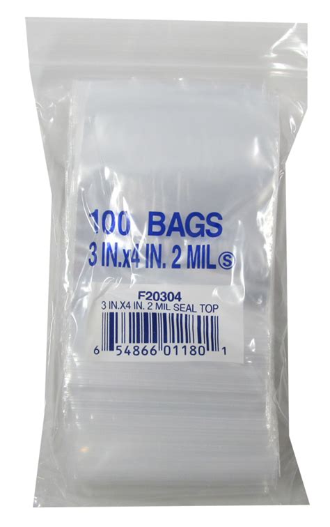 Zip Lock Bag 3x4 2 Mil Clear Ebay