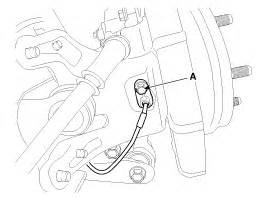 Kia Optima Removal Rear Wheel Speed Sensor Repair Procedures Esc