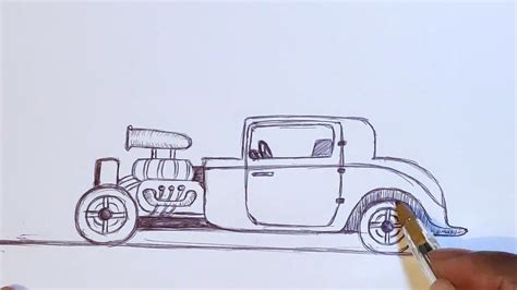 How To Draw A Classic Hot Rod So Easy YouTube