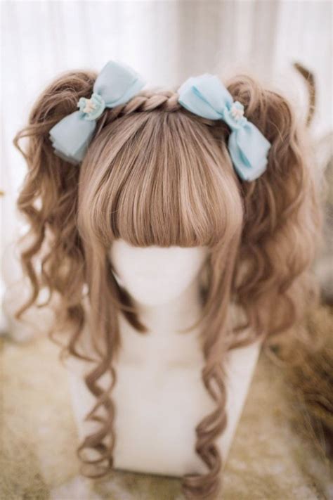 Momoe Wig In Color Pinky Linen 52 Lolita Hair Kawaii Hairstyles