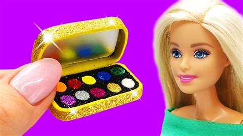 Barbie Doll Makeup Set Diy For Kids How To Make Miniature Crafts