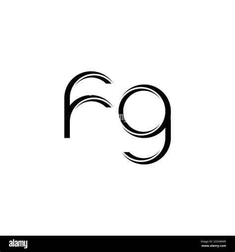 Fg Logo Monogram With Slice Rounded Modern Design Template Isolated On