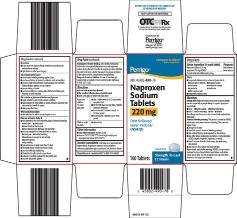 Ndc Naproxen Sodium Tablet Film Coated Oral