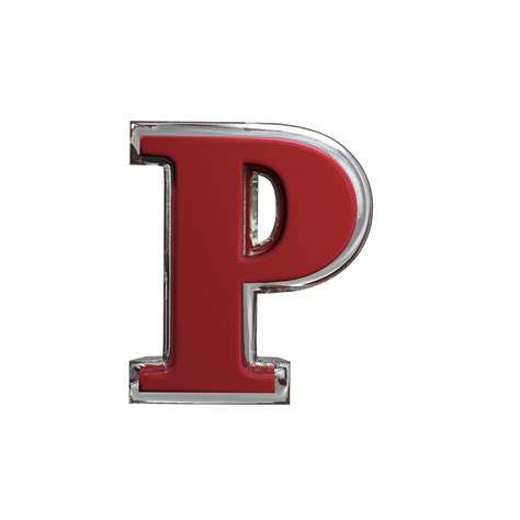 Letter P 3d Render Mental Red Color 11577345 Png
