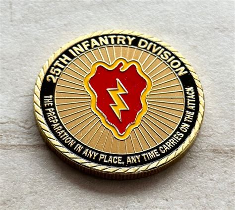 Us Army Th Infantry Division Challenge Coin Etsy