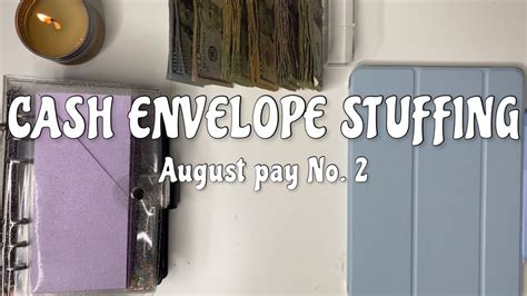 Cash Envelopes Sinking Funds Stuffing August Pay Check No