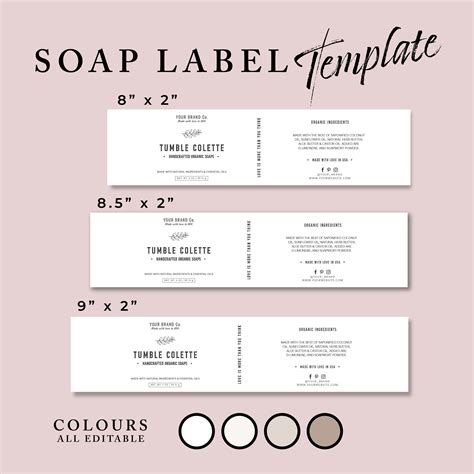 Editable Soap Label Template Printable Soap Label Soap Etsy Australia