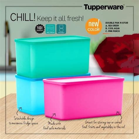 TUPPERWARE 1 PC JUMBO PAK N STOR 3 1L Shopee Philippines