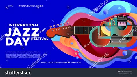 Vector Colorful International Jazz Day Poster Stock Vector (Royalty ...