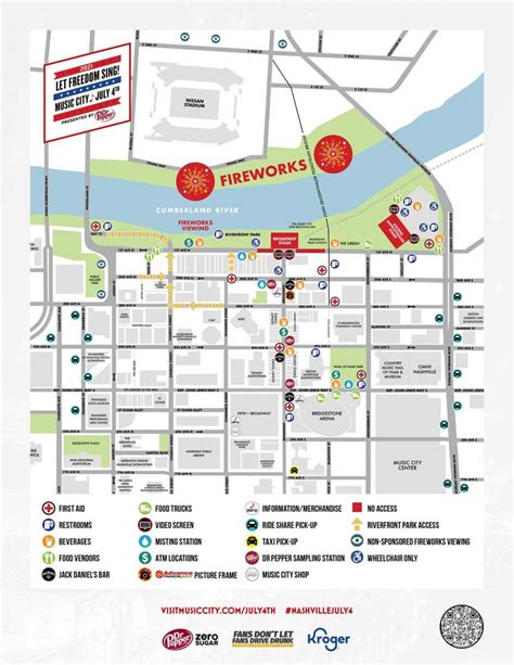 Broadway Nashville Map Attractions