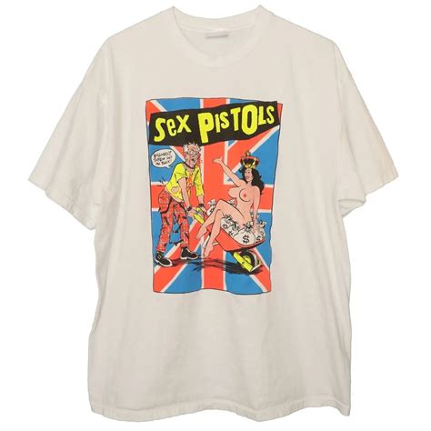 Sex Pistols UK Bollocks Poster T Shirt 1990s Sid Vicious Punk Band Tour