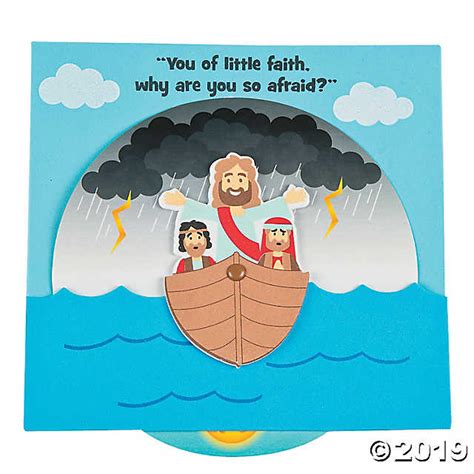 Jesus Calms The Storm Wheel Craft Kit In 2020 Sunday School Crafts