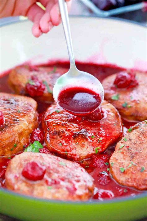 Cherry Pork Chops Recipe Video Sweet And Savory Meals