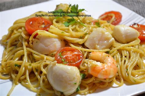 Spaghetti Noix De St Jacques Et Crevettes