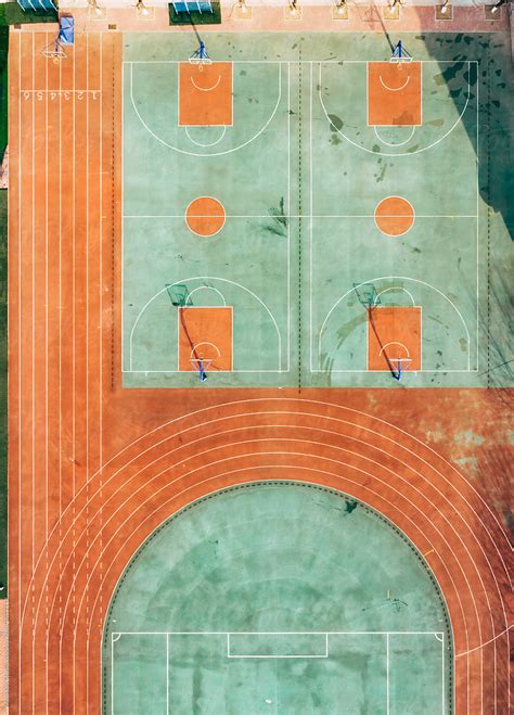 "Aerial View Of Basketball Field" by Stocksy Contributor "MaaHoo" - Stocksy