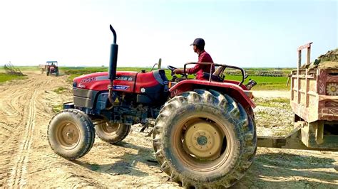 Jcb Dx Loading Mahindra Tractor Stuck In Mud Sonalika Tractor