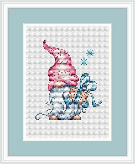 Christmas Gnome Cross Stitch Pattern Christmas Cross Stitch Inspire