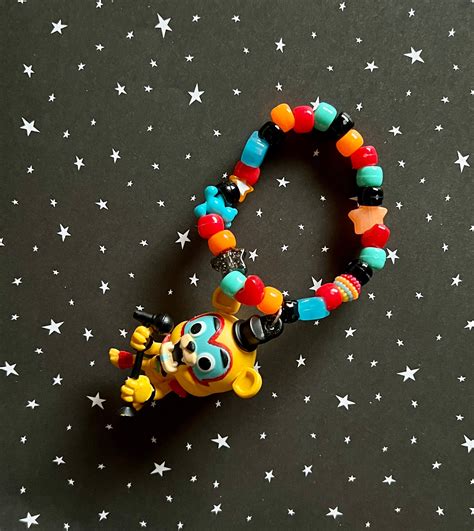 Fnaf Security Breach Mini Figure Kandi Bracelets Five Etsy