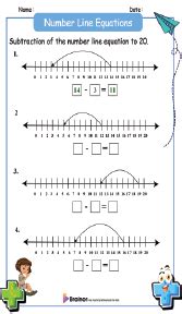 Number Line Equations Worksheets Free Printables