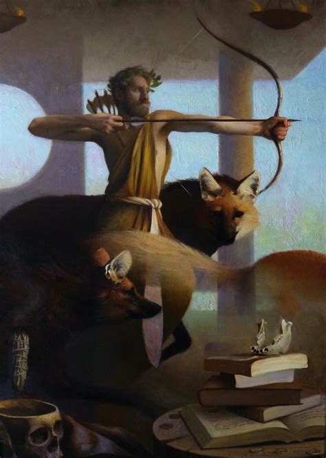 Diego Glazer Apollo Bringer Of Wisdom Oil Painting For Sale At 1stdibs