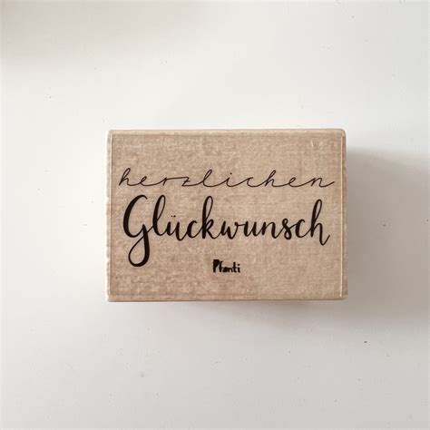 Stempel herzlichen Glückwunsch von Pfanti typopoetry