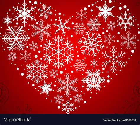 Heart snowflakes Royalty Free Vector Image - VectorStock