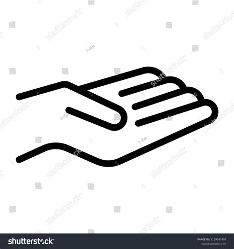 Hand Outline Icon Vector Illustration Stock Vector (Royalty Free ...