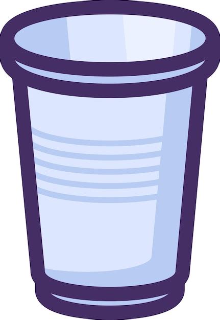 Icono De Vaso De Pl Stico De Residuos De Contorno Plano Vector Premium