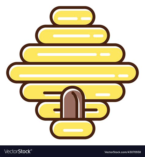 Cute Bee Hive Element Royalty Free Vector Image