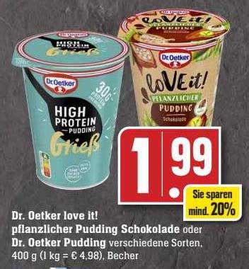 Dr Oetker Love It Pflanzlicher Pudding Schokolade Angebot Bei Scheck