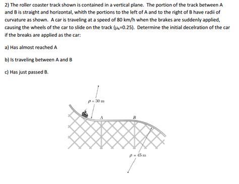 Solved The Roller Coaster Track Shown Is Contained In A Chegg