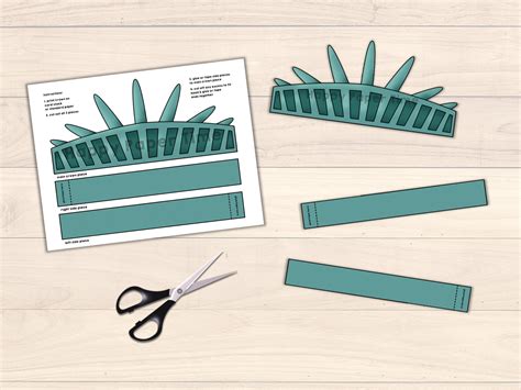 Statue Of Liberty Crown Template These Paper Crowns Are Ready To Be