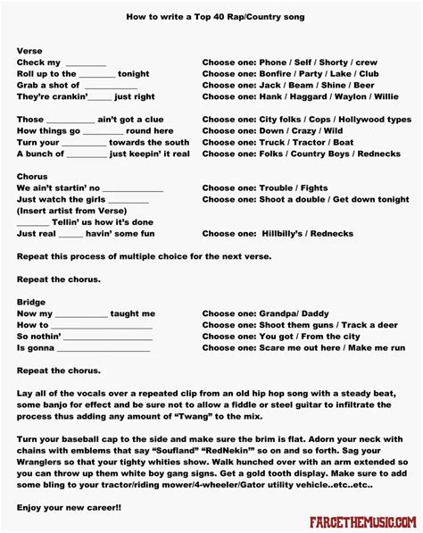 Rap Song Structure Template