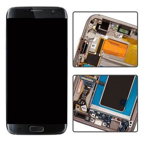 Noir Pour Samsung Galaxy S7 Edge SM G935F Assemblé Écran LCD Vitre