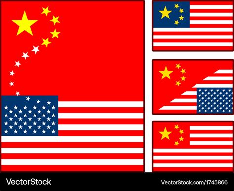 Usa Flags Over China