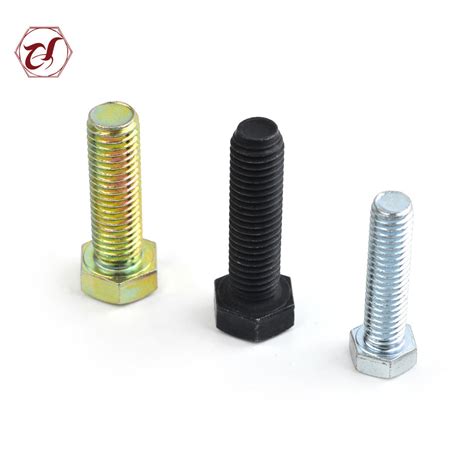 Yellow Zinc Plated Carbon Steel Full Thread Hex Bolt China Carbon