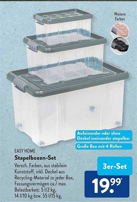 Easy Home Stapelboxen Set Angebot Bei Aldi S D Prospekte De