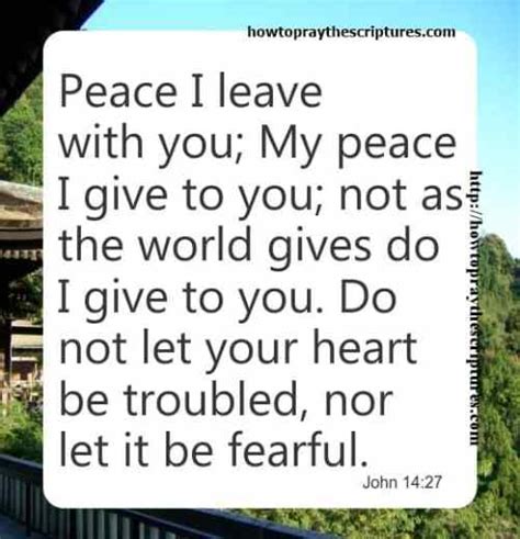 Peace I Leave With You John 14 27