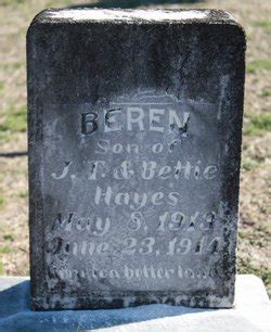 Beren Hayes M Morial Find A Grave