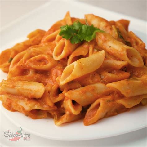 El Saborcito Rojo Pasta Plumilla Con Salsa De Tomate Pasta Facil