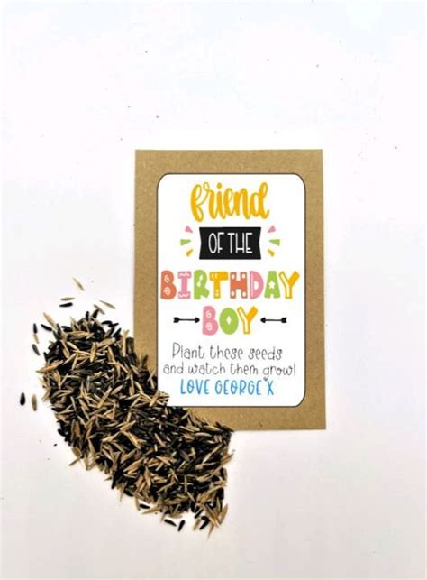 Personalised Birthday Seed Packets Envelopes With Seeds Party Favour