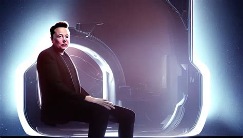 Elon Musk Sitting On A Throne Fine Details Digital Stable