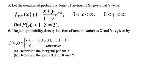 Solved Let The Conditional Probability Density Function Of Chegg