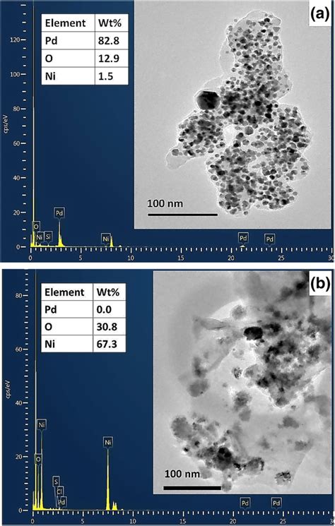 Eds Spectra And Tem Micrograph Images Inset Of Different Analysed Download Scientific Diagram